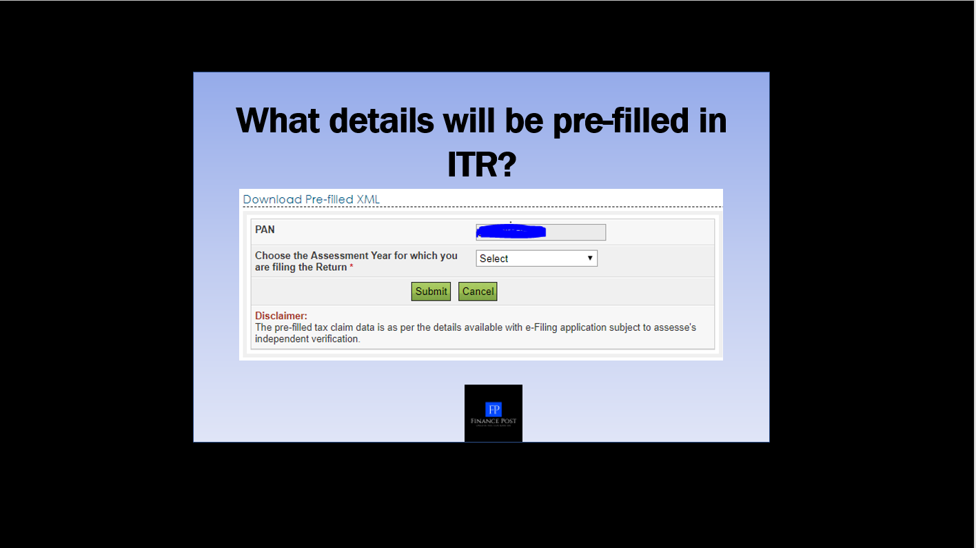 what details will be pre-filled in ITR?