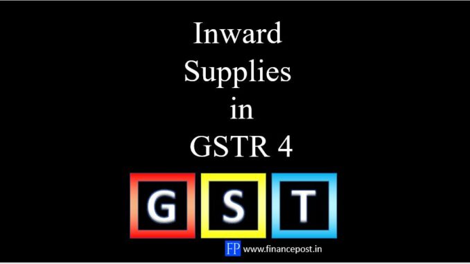 inward supplies in GSTR 4