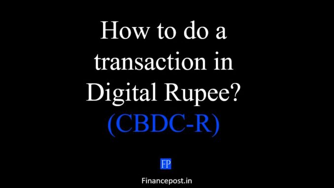 how to do a transaction in digital rupee